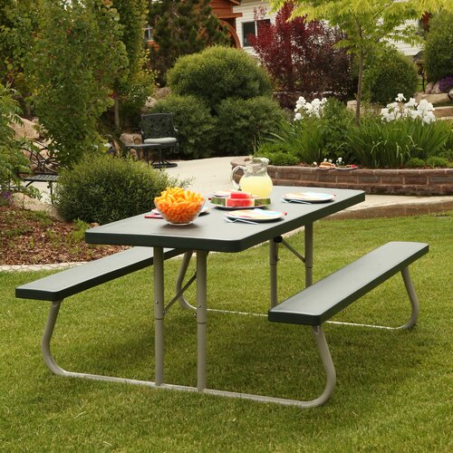 Wayfair Rectangular Patio Dining Sets You Ll Love In 2024   Rectangular Lifetime 6 Foot Classic Folding Picnic Table 